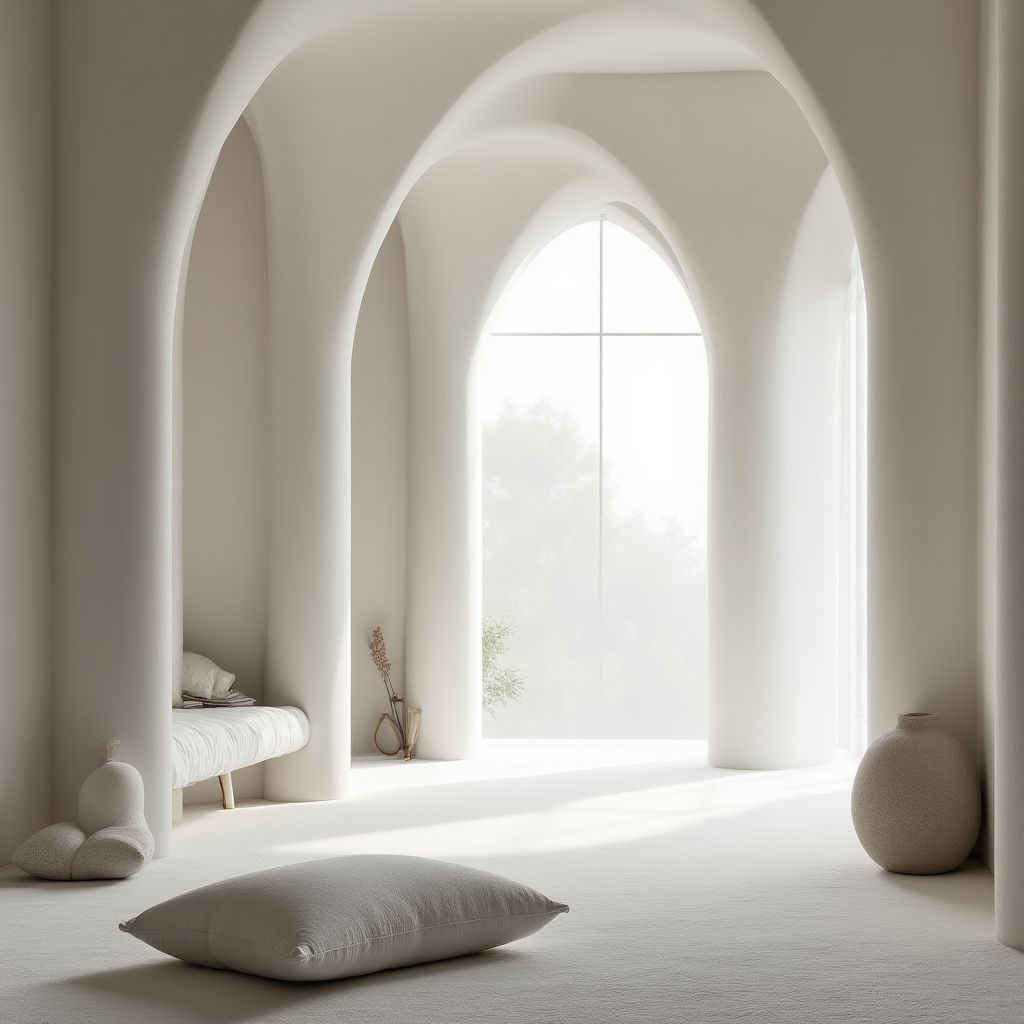 Meditations- und Achtsamkeitsraum mit natürlichem Licht